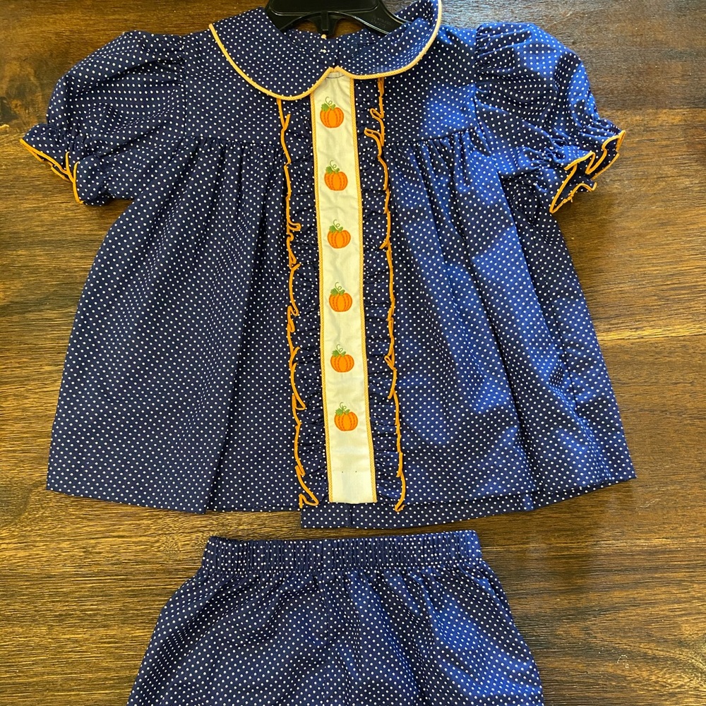 Classic Whimsy pumpkin bloomer set